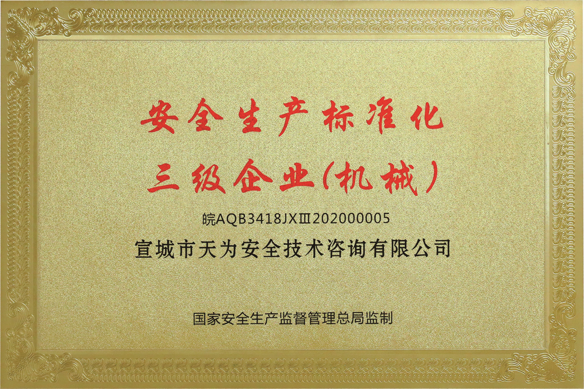安全生产标准化三级企业